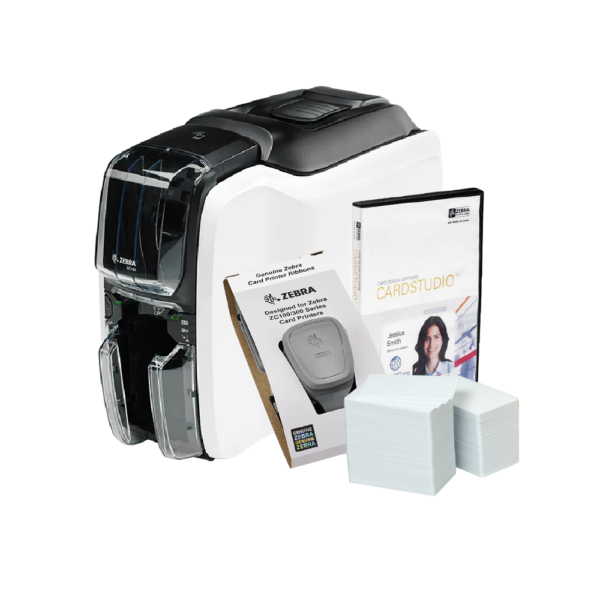 Zebra Card ZC100, enkelsidig, USB komplett med kort & färgband