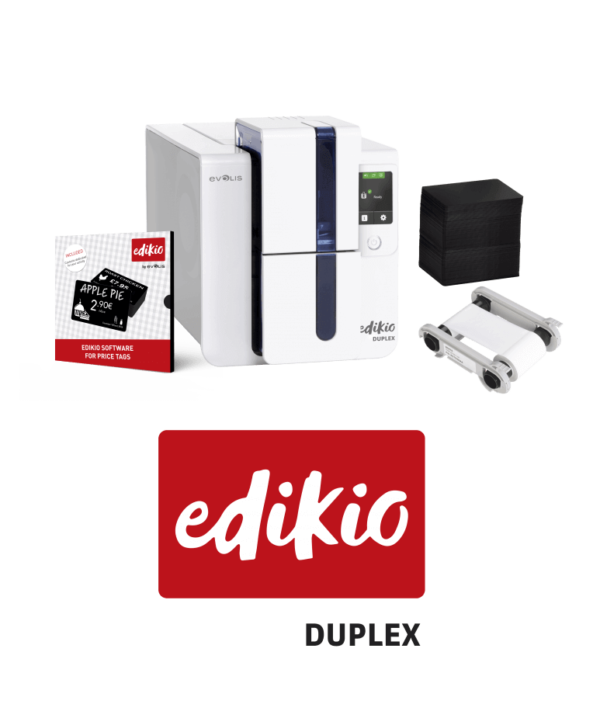 Evolis Edikio Price Tag Duplex plastkortskrivare för pris- och produktmärkning