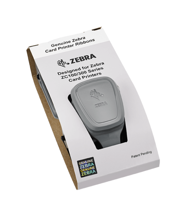 Zebra Card Färgband ZC100/ZC300 Mono -White, 1500 Images